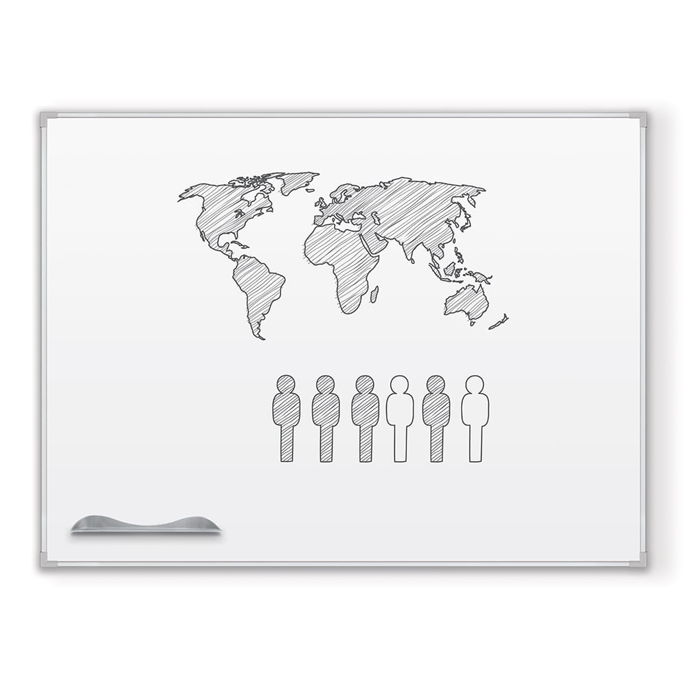 Porcelain Steel Whiteboard – Ultra Trim MooreCo VisCom product photo