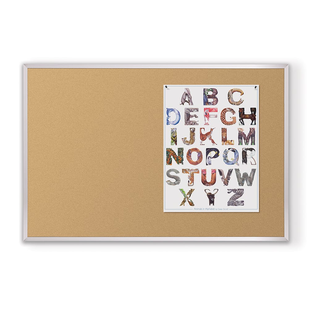 Valu-Tak Natural Cork Tackboard – Aluminum Trim catalog photo