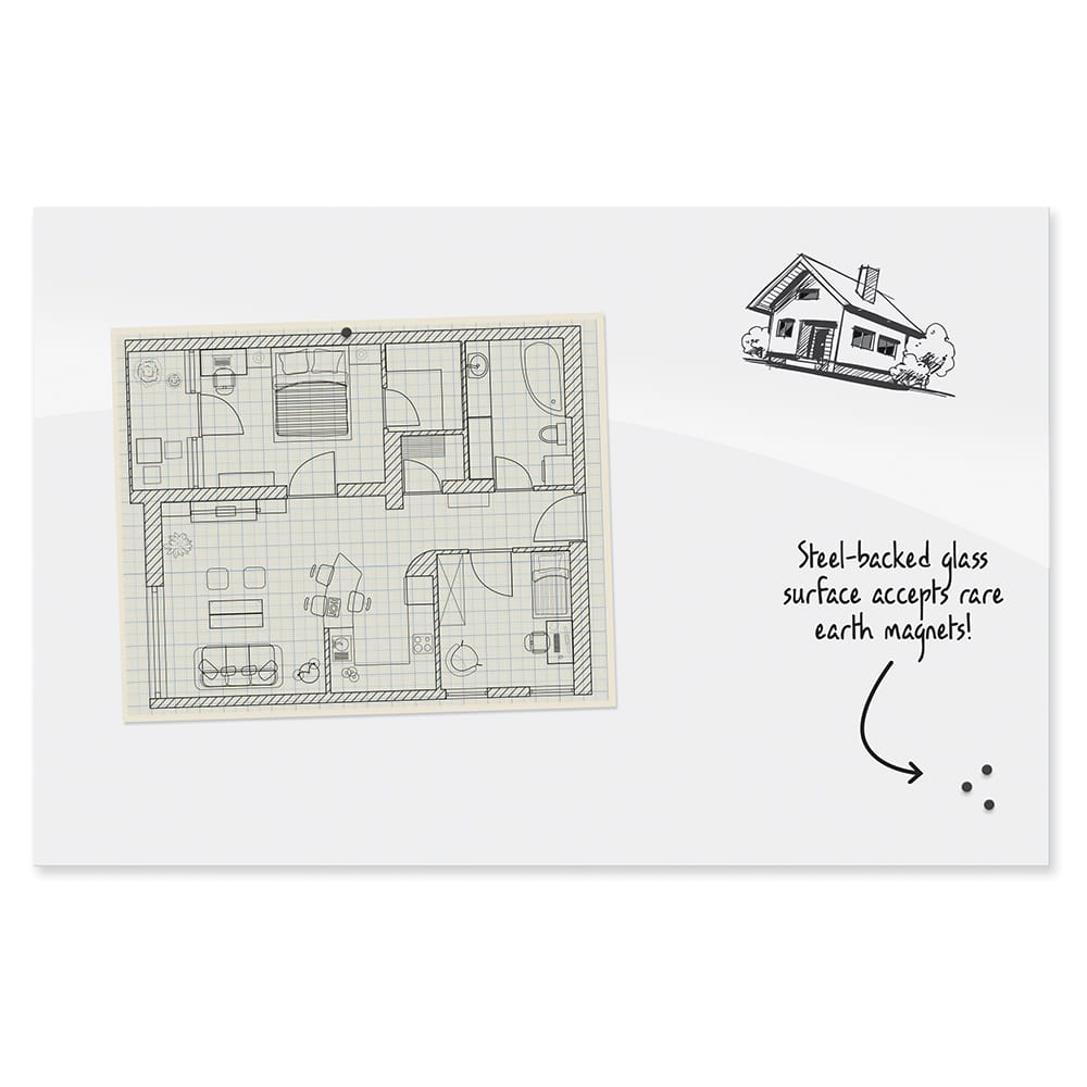 Insight® Low Iron Magnetic Glass Board by MooreCo