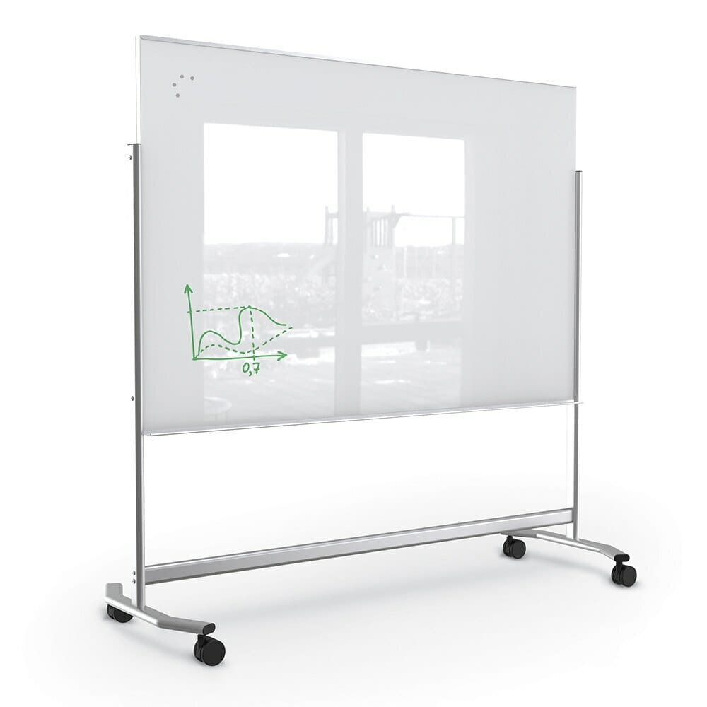 Visionary® Move Mobile Magnetic Glass Board by MooreCo
